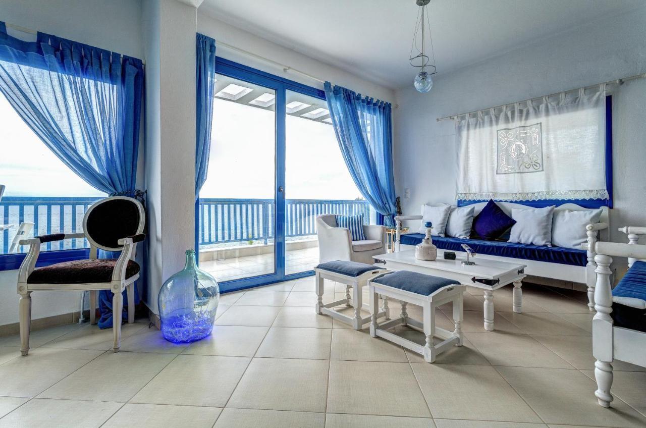 Navy Greece Villa With Swimming Pool & Sea View Makrygialos Exterior foto