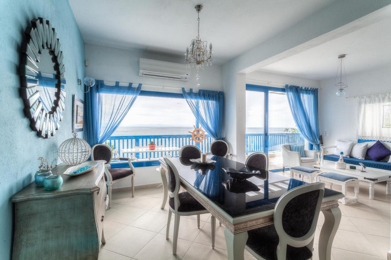 Navy Greece Villa With Swimming Pool & Sea View Makrygialos Exterior foto